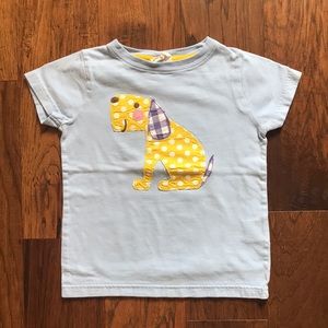 Mini Boden dog appliqué shirt girls 3-4